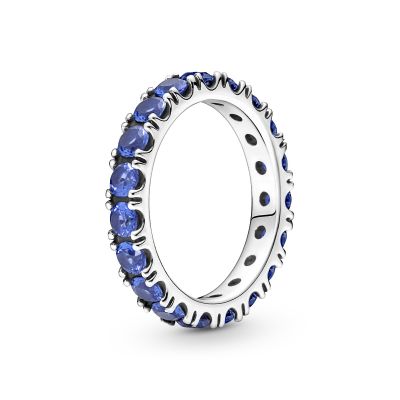 Pandora 190050C02 Ewigkeits-Ring Damen Funkelnde Reihe Blau Silber