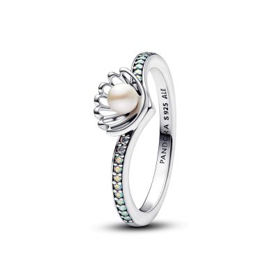 Pandora Disney Ring Prinzessin Arielle Muschel Perle Silber 193654C01