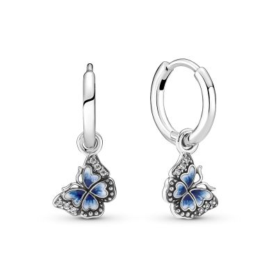 Pandora 290778C01 Ohrringe Damen Blauer Schmetterling Sterling-Silber