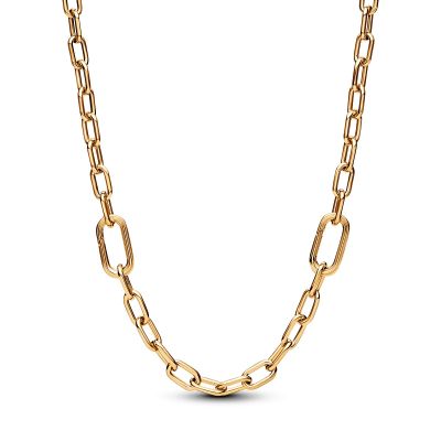 Pandora Me 369685C00 Gliederhalskette Damen mit Kleinen Gliedern Vergoldet 50 cm