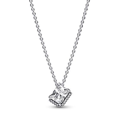 Pandora 392388C01 Halskette mit Anhänger Damen Funkelnde Strahlenkranz Silber