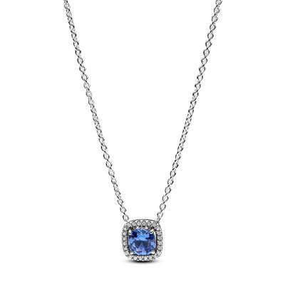 Pandora Halsketten-Anhänger Blauer Strahlenkranz Silber 393560C01-45