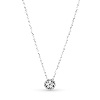 Pandora 399230C01 Halskette mit Anhänger Funkelnde Schneeflocke Silber