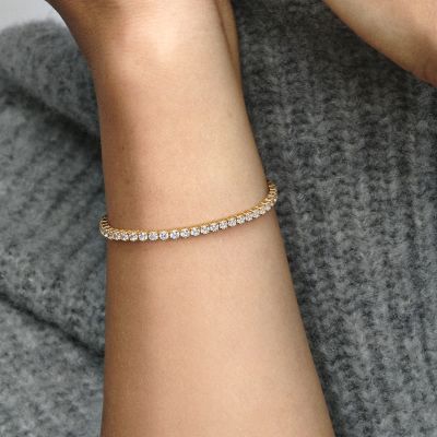 Pandora 561469C01 Tennisarmband Damen Funkelnde Zirkonia Vergoldet