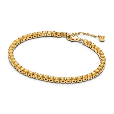 Pandora Tennisarmband Gelbe Kristalle 14K Vergoldet 561469C03