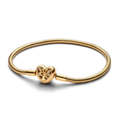 Pandora Gliederarmband Stammbaum Herzverschluss Vergoldet 563516C01