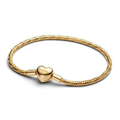 Pandora Armband Facetten Herzverschluss 14K Vergoldet 564236C00