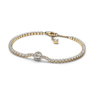 Pandora 569416C01 Tennisarmband Damen Funkelnder Kranz Zirkonia 14k Vergoldet