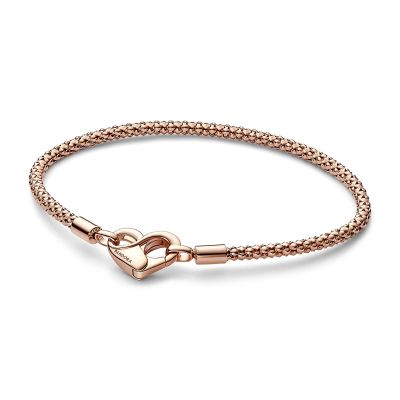 Pandora 582731C00 Armband Damen Moments Studded Chain Rosévergoldet 
