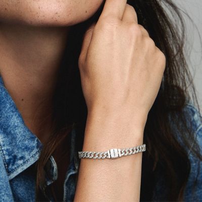 Pandora 593008C01 Gliederarmband Damen Timeless Pavé Zirkonia Sterling-Silber