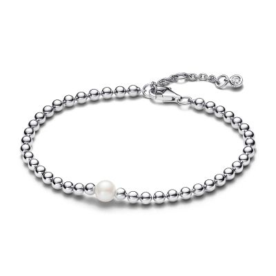 Pandora 593173C01 Armband Damen Süßwasserzuchtperle & Kugeln Silber
