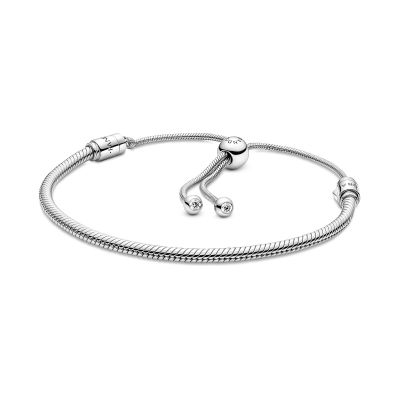 Pandora 599652C01 Schlangen-Gliederarmband Damen Schiebeverschluss Silber