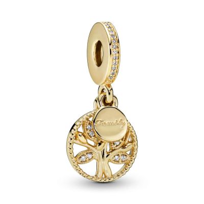 Pandora Charm-Anhänger Funkelnder Stammbaum Vergoldet 768661C01