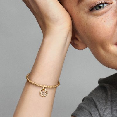 Pandora Charm-Anhänger Damen Sternzeichen mit Zirkonia Vergoldet