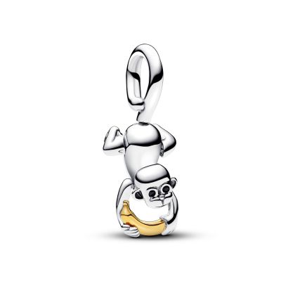 Pandora Charm-Anhänger Beweglicher Affe Zirkonia Silber 763343C01