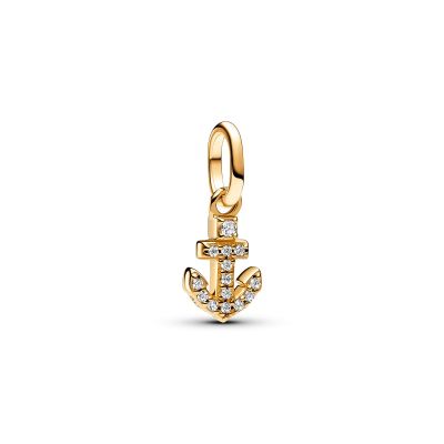 Pandora Me Mini-Charm-Anhänger Damen Anker Zirkon Vergoldet 763369C01