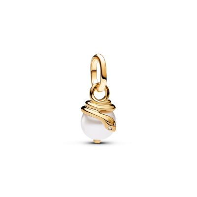 Pandora Me Mini-Charm-Anhänger Schlange Perlmutt Vergoldet 763375C01