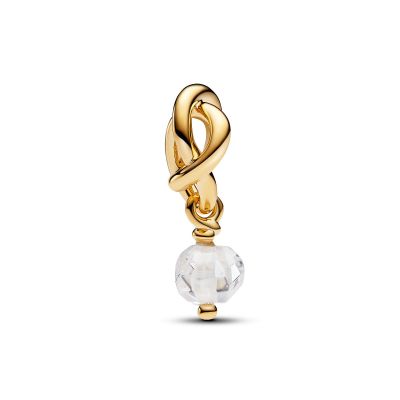  Pandora Charm-Anhänger Zirkonia Ewigkeitskreis April Vergoldet 763462C04