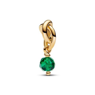  Pandora Charm-Anhänger Grüner Ewigkeitskreis Mai Vergoldet 763462C05