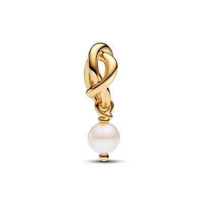  Pandora Charm-Anhänger Perle Ewigkeitskreis Juni Vergoldet 763462C06