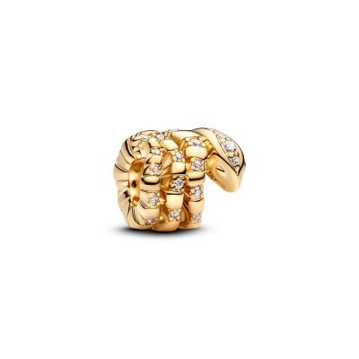 Pandora Charm Damen Zusammengerollte Schlange Vergoldet 763618C01