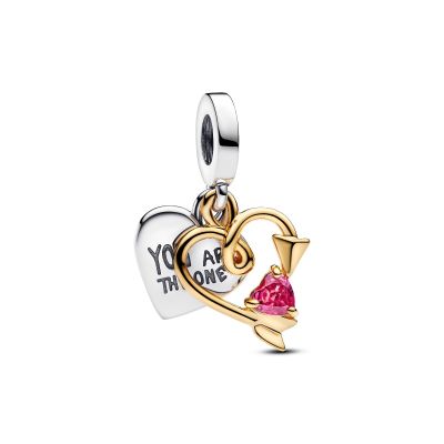 Pandora Charm-Anhänger Damen Gravierbar Herz Pfeil Vergoldet 763622C01