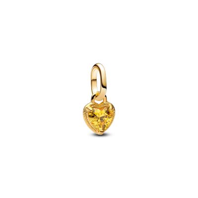 Pandora Me Mini-Charm-Anhänger Herz Zirkonia 14K Vergoldet 763862C01