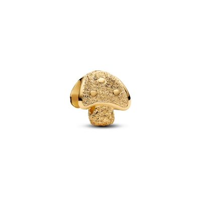Pandora Mini-Charm Pilz Strukturiert 14 Karat Vergoldet 764048C00