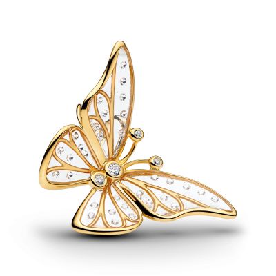 Pandora Charm Großes Schmetterling 14 Karat Vergoldet 764487C01
