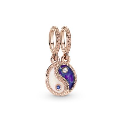 Pandora 780098C01 Charm-Anhänger Damen Yin & Yang Funkelnder 14k Rosé Vergoldet