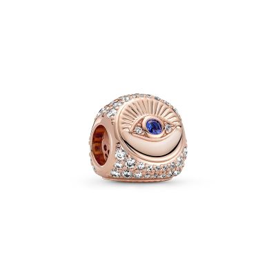 Pandora 780101C01 Charm Hand der Fatima Auge der Vorsehung & Feder 14k Roségold