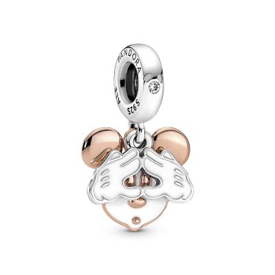 Pandora Disney 780112C01 Charm-Anhänger Micky Maus Silber 14k Rosé Vergoldet