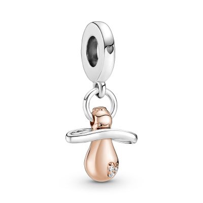Pandora 781490C01 Charm-Anhänger Damen Baby-Schnuller Silber Rosé Vergoldet