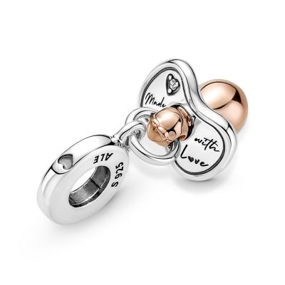 Pandora 781490C01 Charm-Anhänger Damen Baby-Schnuller Silber Rosé Vergoldet