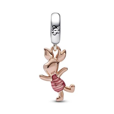 Pandora Disney 782208C01 Charm-Anhänger Winnie Puuh Ferkel 14 k Rosé Vergoldet