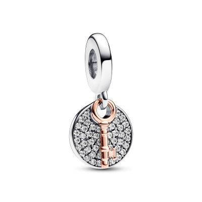 Pandora Charm-Anhänger Schlüssel zum Glück Silber Roségold 783236C01