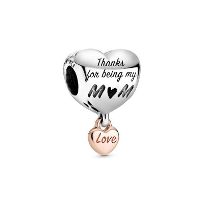 Pandora Rose 788830C00 Charm Love You Mum Herz Sterling-Silber