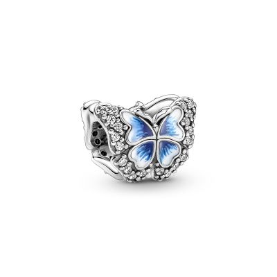 Pandora 790761C01 Charm Damen Funkelndes Blauer Schmetterling Sterling-Silber