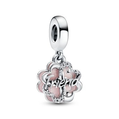 Pandora 792245C01 Charm-Anhänger Damen Kleeblatt Freundschaft Sterling-Silber