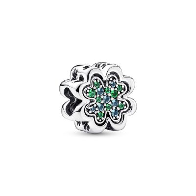 Pandora 792752C01 Charm Damen Teilbares Vierblättriges Kleeblatt Sterling-Silber