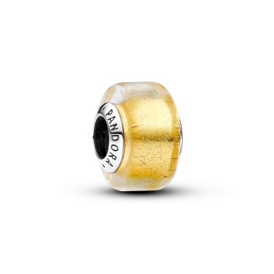 Pandora Mini-Charm Damen Murano-Glas Goldfarben Silber 793353C00