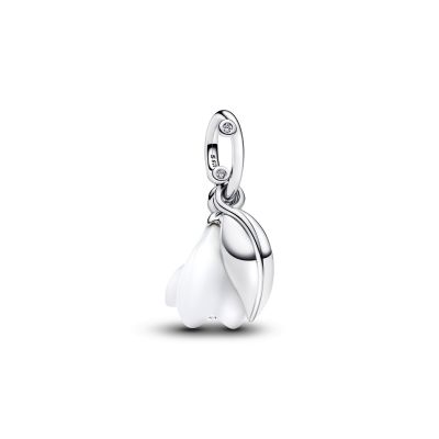 Pandora Charm-Anhänger Schneeglöckchen Murano-Glas Silber 794239C01