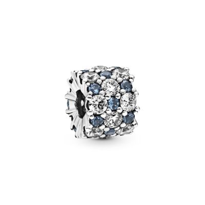 Pandora 798487C02 Charm Damen Blaues Klares Funkeln Silber