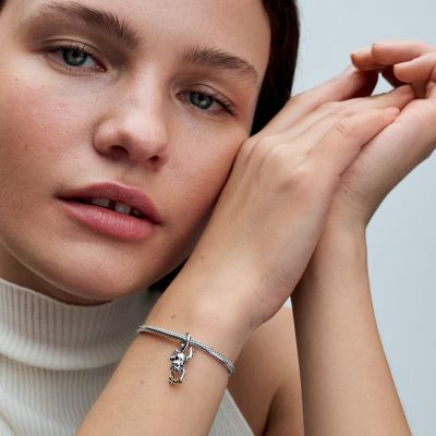 Pandora Charm-Anhänger Beweglicher Affe Zirkonia Silber 763343C01