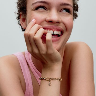 Pandora Me Mini-Charm-Anhänger Damen Anker Zirkon Vergoldet 763369C01