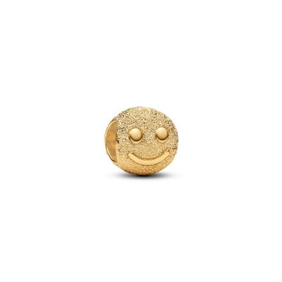 Pandora Mini-Charm Damen Glückliches Gesicht 14K Vergoldet 764526C00