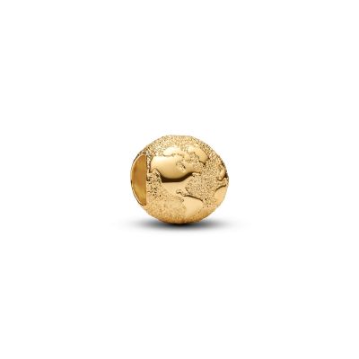 Pandora Mini-Charm Globus Strukturiert 14 Karat Vergoldet 764522C00