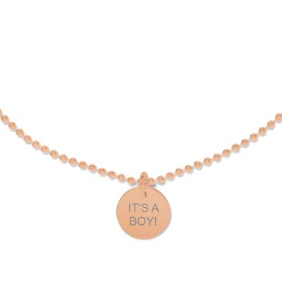 Beka & Bell 5005 Halskette Anhänger It`s a Boy! Silber Rosé 90 cm