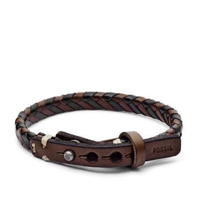 Fossil JA5932716 Armband Herren Leder Schwarz Braun