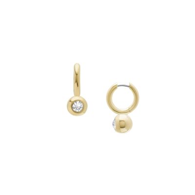 Fossil Creolen-Ohrringe Damen Bright Baubles Metall Gold-Ton JA7254710
